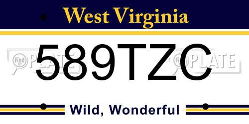 589TZC West Virginia License Plate