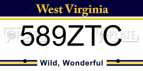 589ZTC West Virginia License Plate