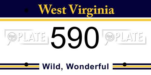 590 West Virginia License Plate