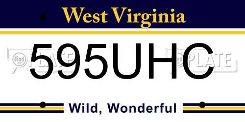 595UHC West Virginia License Plate