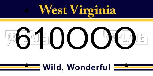 610OOO West Virginia License Plate