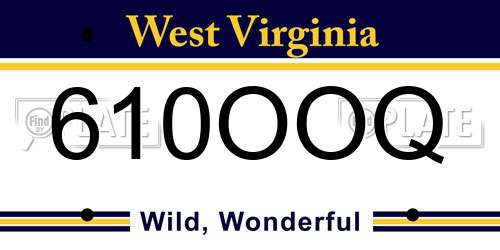 610OOQ West Virginia License Plate