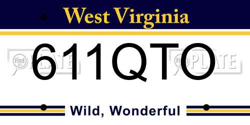 611QTO West Virginia License Plate