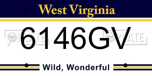 6146GV West Virginia License Plate