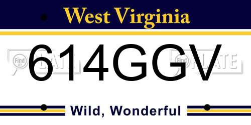 614GGV West Virginia License Plate