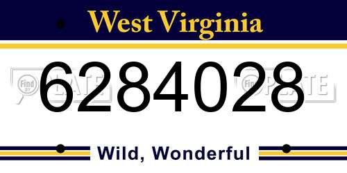 6284028 West Virginia License Plate