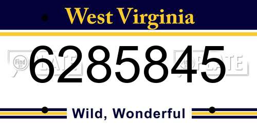 6285845 West Virginia License Plate