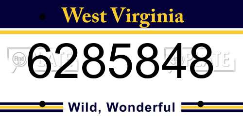 6285848 West Virginia License Plate