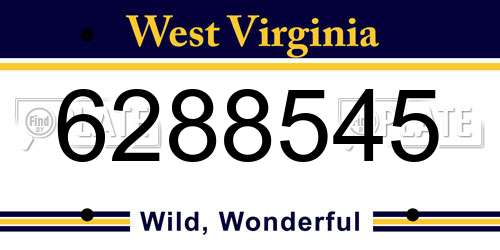 6288545 West Virginia License Plate