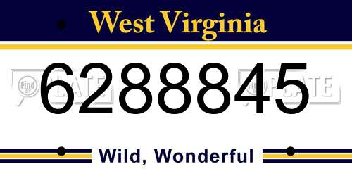 6288845 West Virginia License Plate
