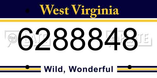 6288848 West Virginia License Plate