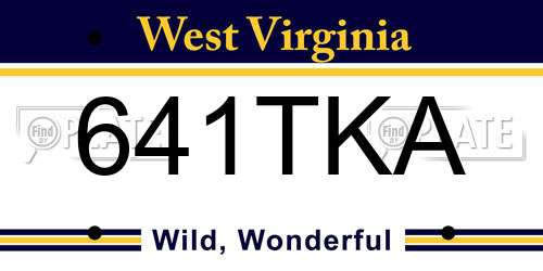 641TKA West Virginia License Plate