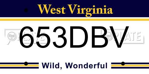 653DBV West Virginia License Plate
