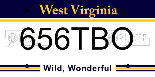 656TBO West Virginia License Plate