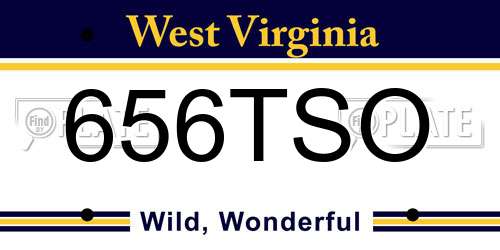 656TSO West Virginia License Plate
