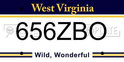 656ZBO West Virginia License Plate