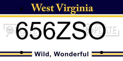 656ZSO West Virginia License Plate