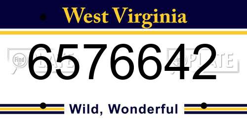 6576642 West Virginia License Plate