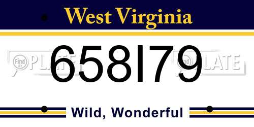 658I79 West Virginia License Plate