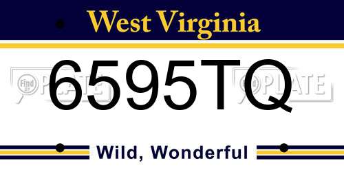 6595TQ West Virginia License Plate