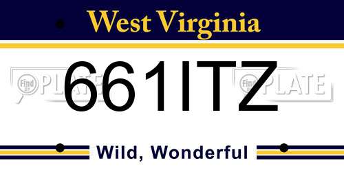 661ITZ West Virginia License Plate
