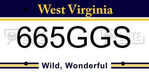 665GGS West Virginia License Plate