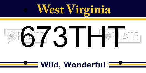 673THT West Virginia License Plate