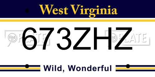 673ZHZ West Virginia License Plate