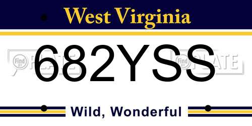 682YSS West Virginia License Plate