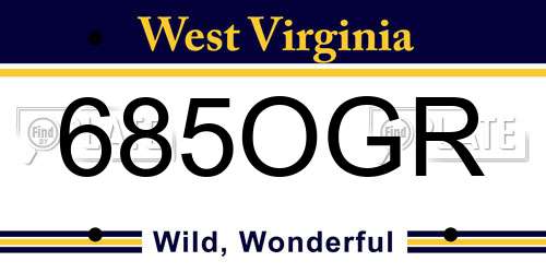 685OGR West Virginia License Plate