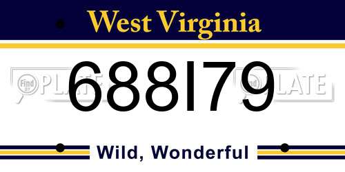 688I79 West Virginia License Plate