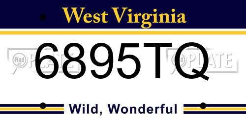 6895TQ West Virginia License Plate