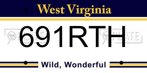 691RTH West Virginia License Plate