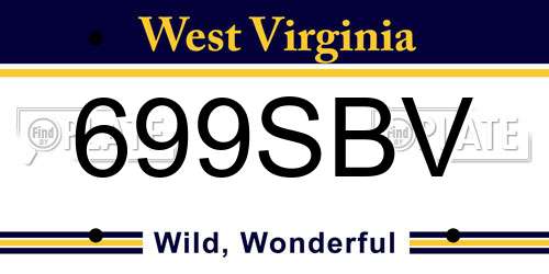 699SBV West Virginia License Plate