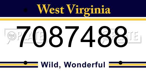 7087488 West Virginia License Plate
