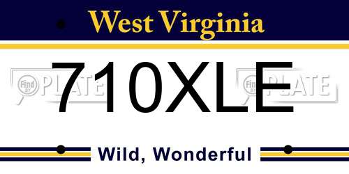 710XLE West Virginia License Plate