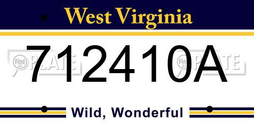 712410A West Virginia License Plate