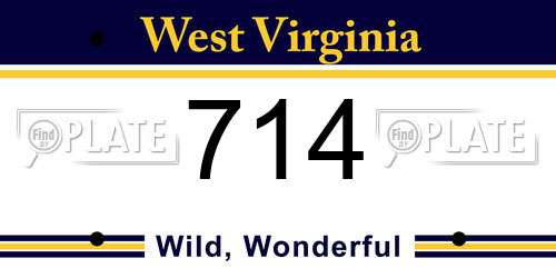714 West Virginia License Plate