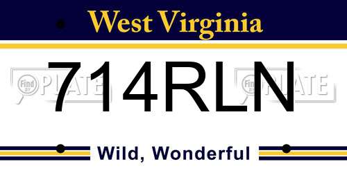 714RLN West Virginia License Plate