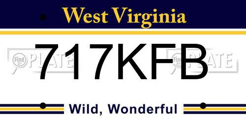 717KFB West Virginia License Plate