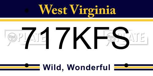 717KFS West Virginia License Plate