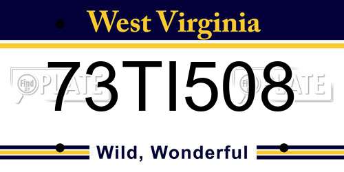 73TI508 West Virginia License Plate