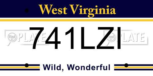 741LZI West Virginia License Plate
