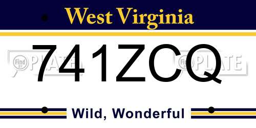 741ZCQ West Virginia License Plate