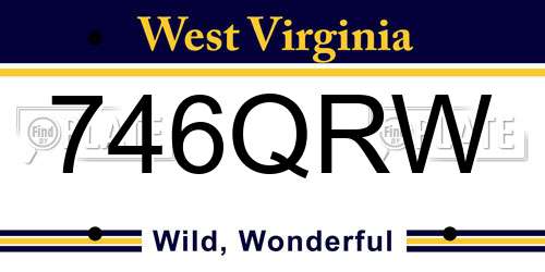 746QRW West Virginia License Plate