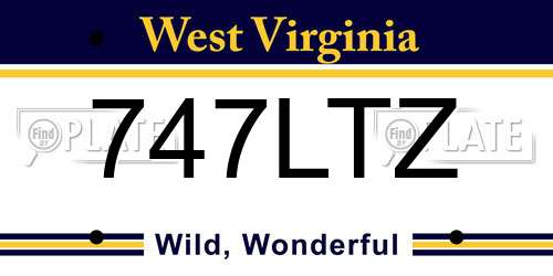747LTZ West Virginia License Plate