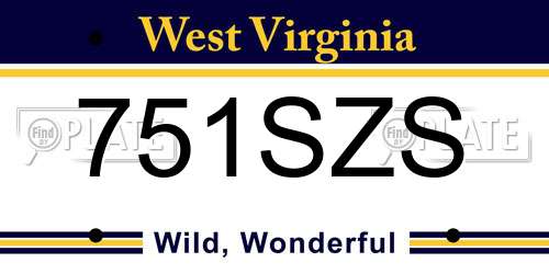 751SZS West Virginia License Plate