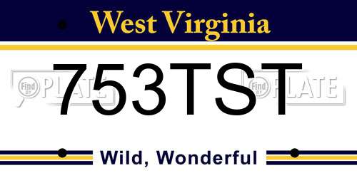 753TST West Virginia License Plate