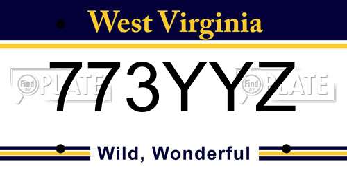 773YYZ West Virginia License Plate