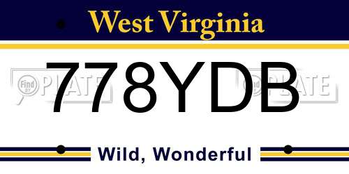 778YDB West Virginia License Plate
